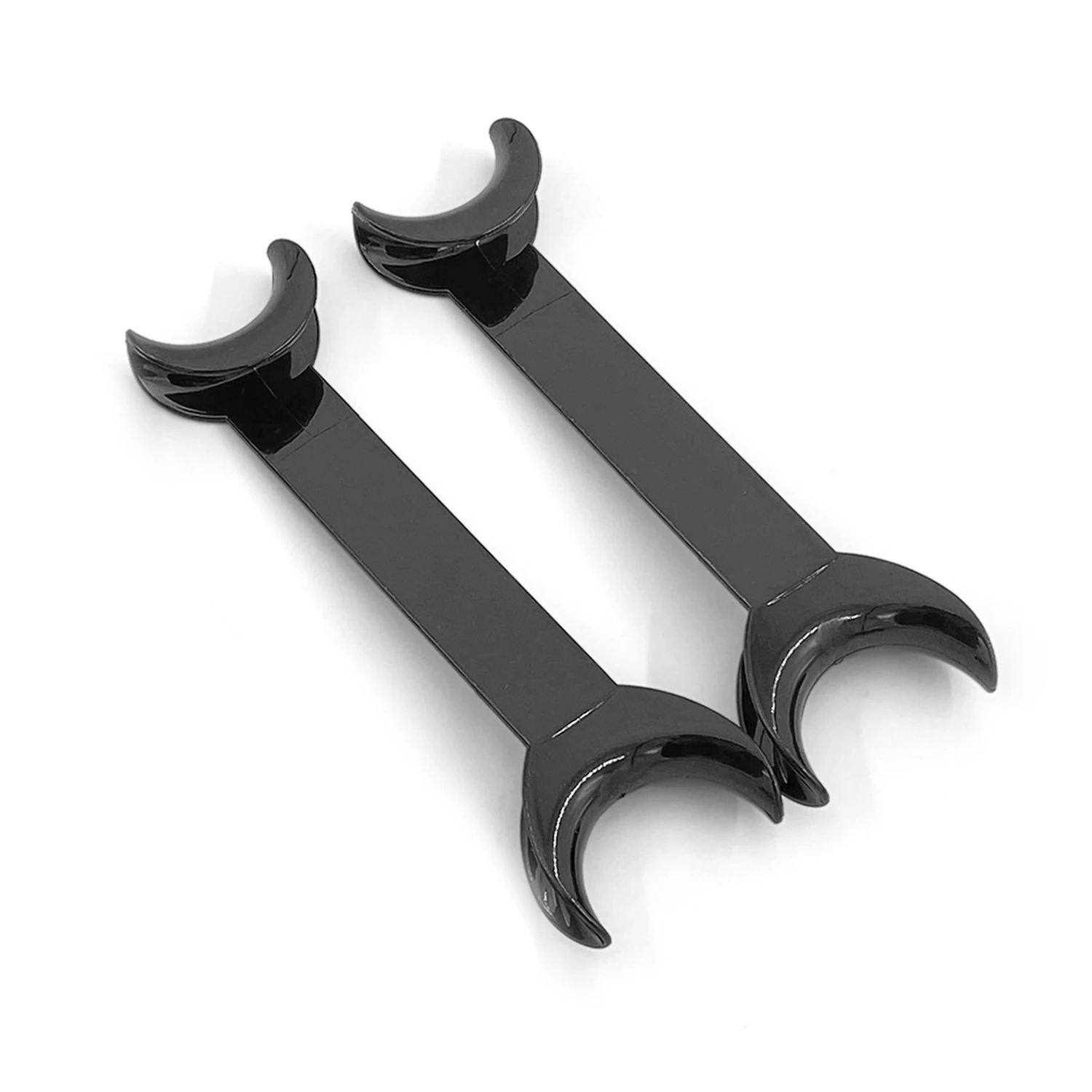 Retractor de labio de doble cabeza, Retractor Dental Intraoral de labio y mejillas, abridor de boca de ortodoncia Dental, herramientas de dentista, color negro, 2 uds.