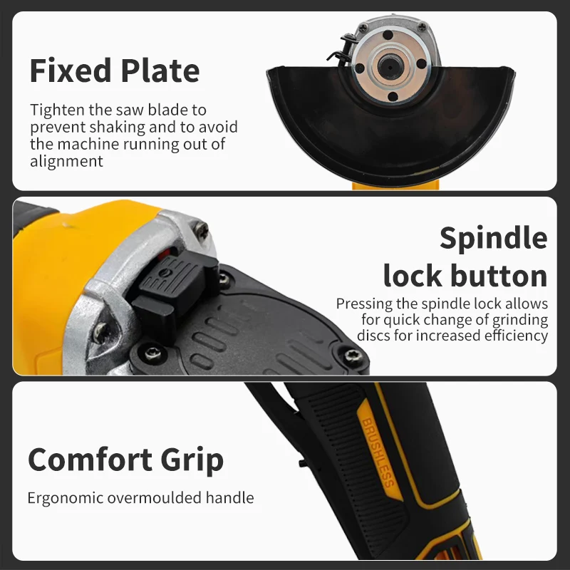 Dewalt DCG406 125MM/100MM Cordless Brushless Angle Grinder 9000RPM Cutting Machine Polishing Machine For 20V Lithium Battery