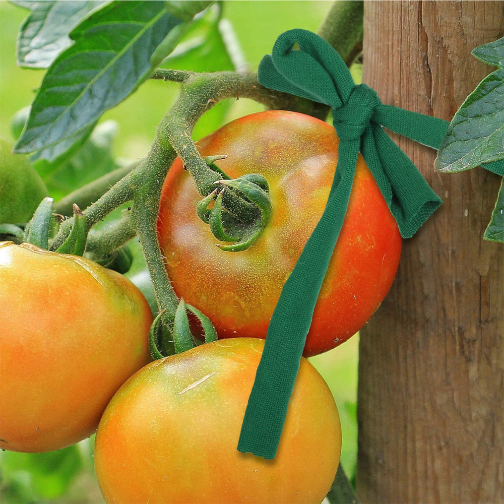 Corda de jardim verde ecológica, laços de tecido reutilizáveis, suporte de plantas para organização de cabos em casa e jardins, 1 peça