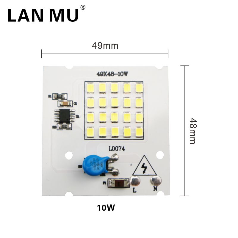 Chips de lámpara LED 220V bombilla SMD 2835 IC inteligente entrada de luz Led 10W 20W 30W 50W 100W para reflector al aire libre
