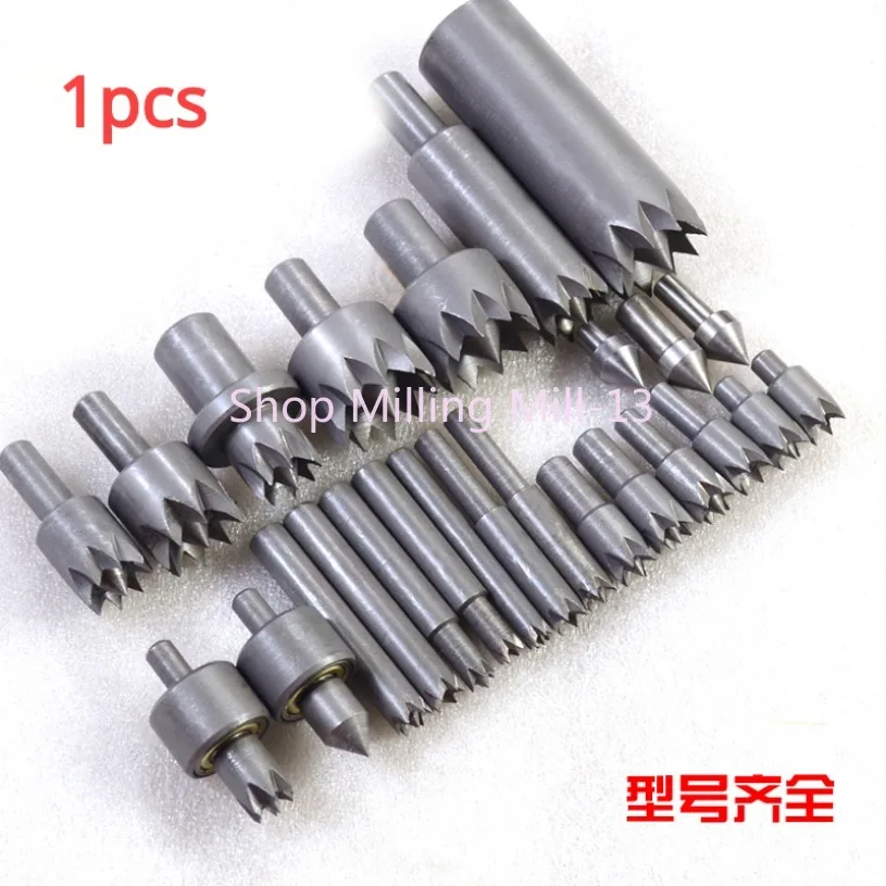1pc Woodworking Lathe Accessories Plum Blossom Thimble Top Bead Chuck Tail Rotary Tool Rest Miniature Small Straight Handle Tail
