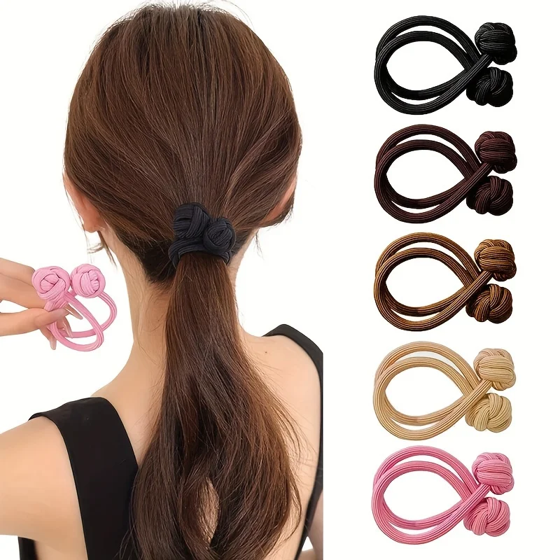 Hoge paardenstaart moet - hebben: mode vrouwelijke haaraccessoires, antislip duurzaam effen kleur hoog elastisch geknoopt haartouw
