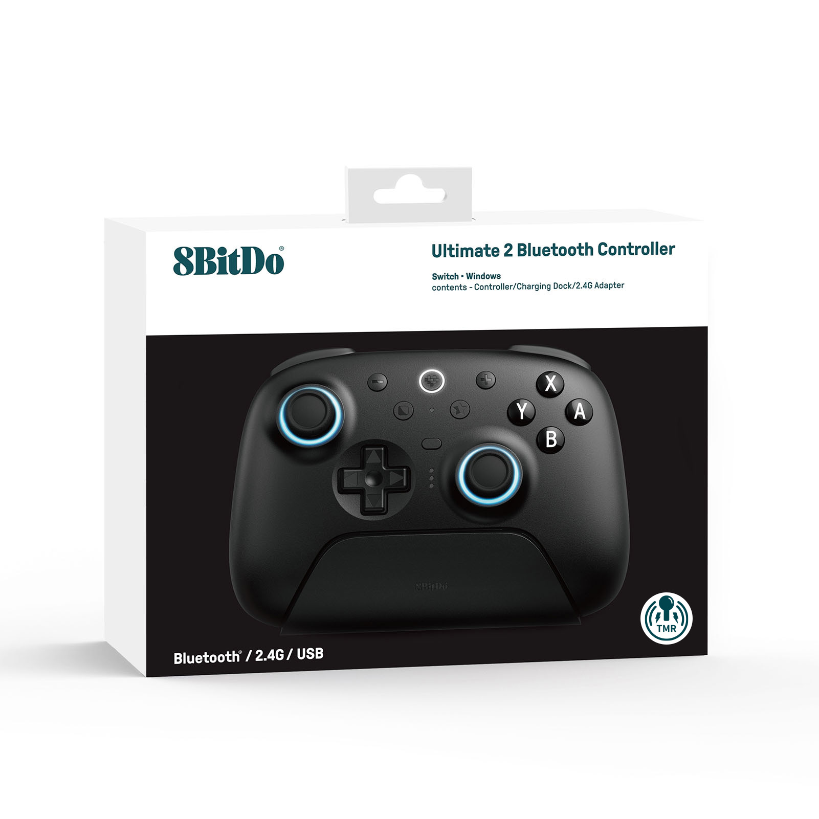 8BitDo Ultimate 2 Controlador Bluetooth Gamepad inalámbrico para Nintendo Switch, Switch 2, Windows 10/11 con accesorio de joystick TMR