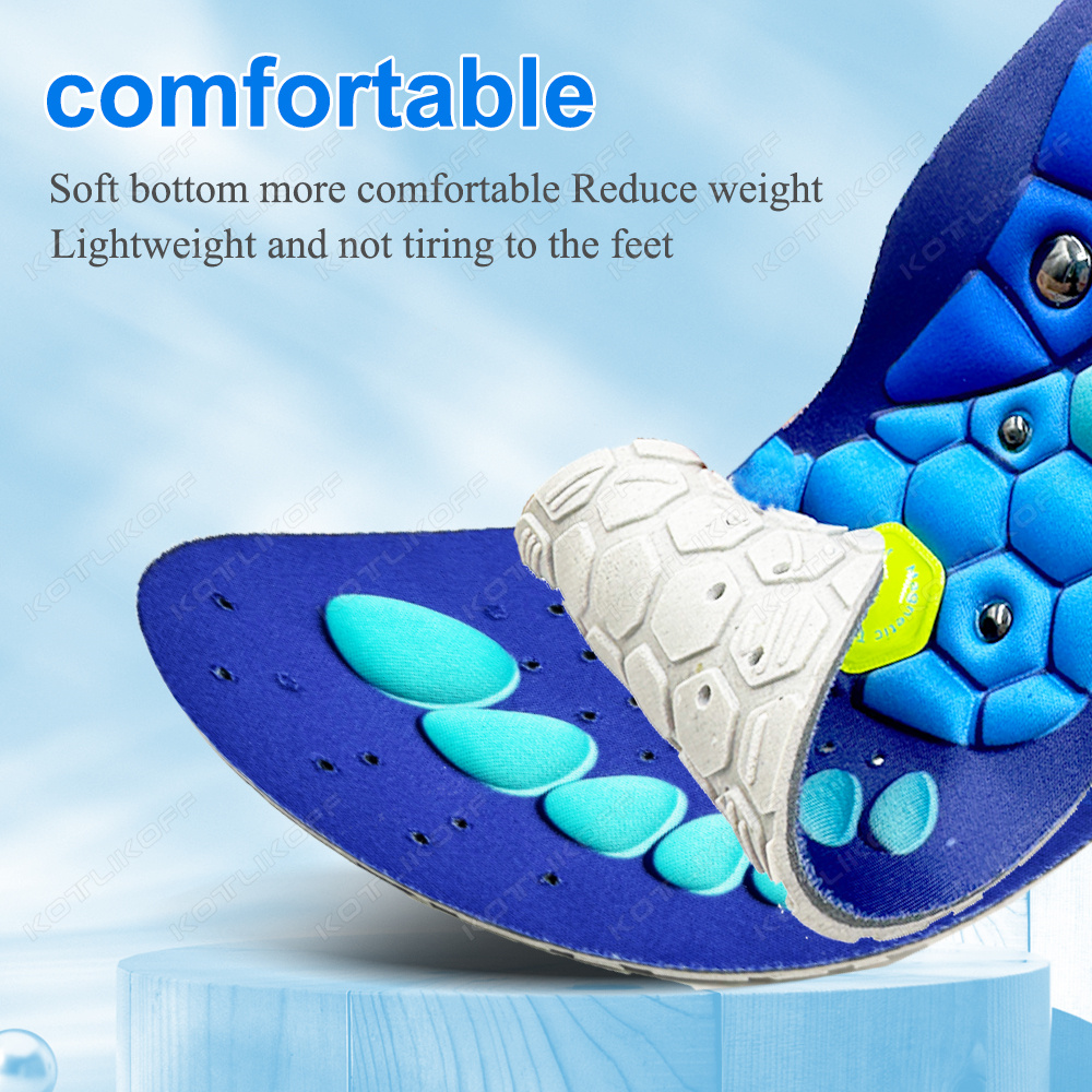 Medical Magnetic Therapy กีฬา Insoles นวดเท้าลดน้ําหนักกระชับสัดส่วน Acupressure Insole Anti-fatigue Health Care รองเท้า Pads