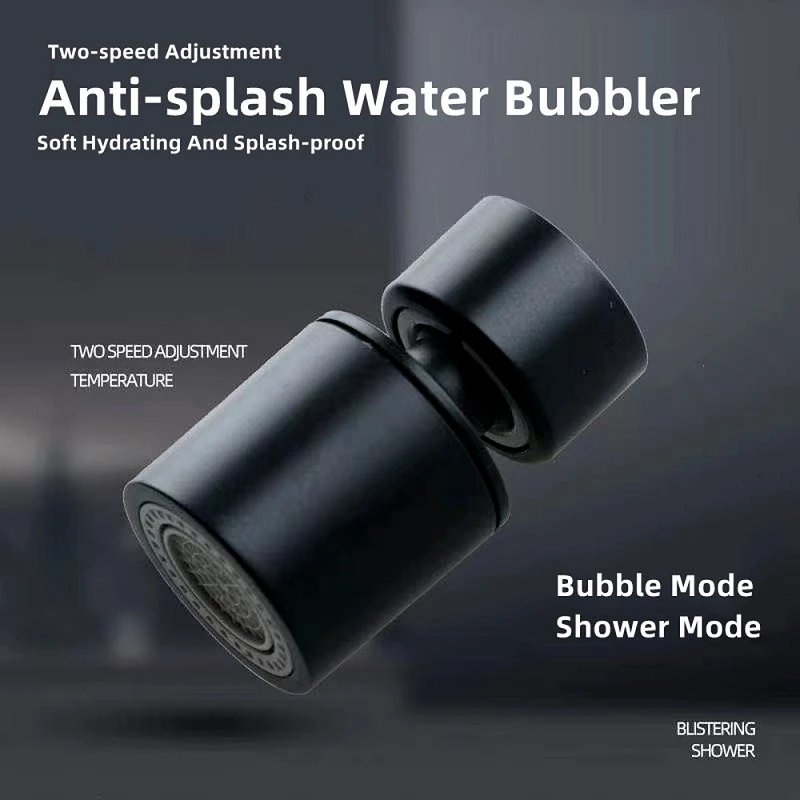 หัวฉีดก๊อกน้ําอ่างล้างหน้าทองเหลืองใหม่ 2 โหมด 360 °   Rotary Splashback Faucet Aerator อ่างล้างจานแรงดันก๊อกน้ํา Aerator Bubbler