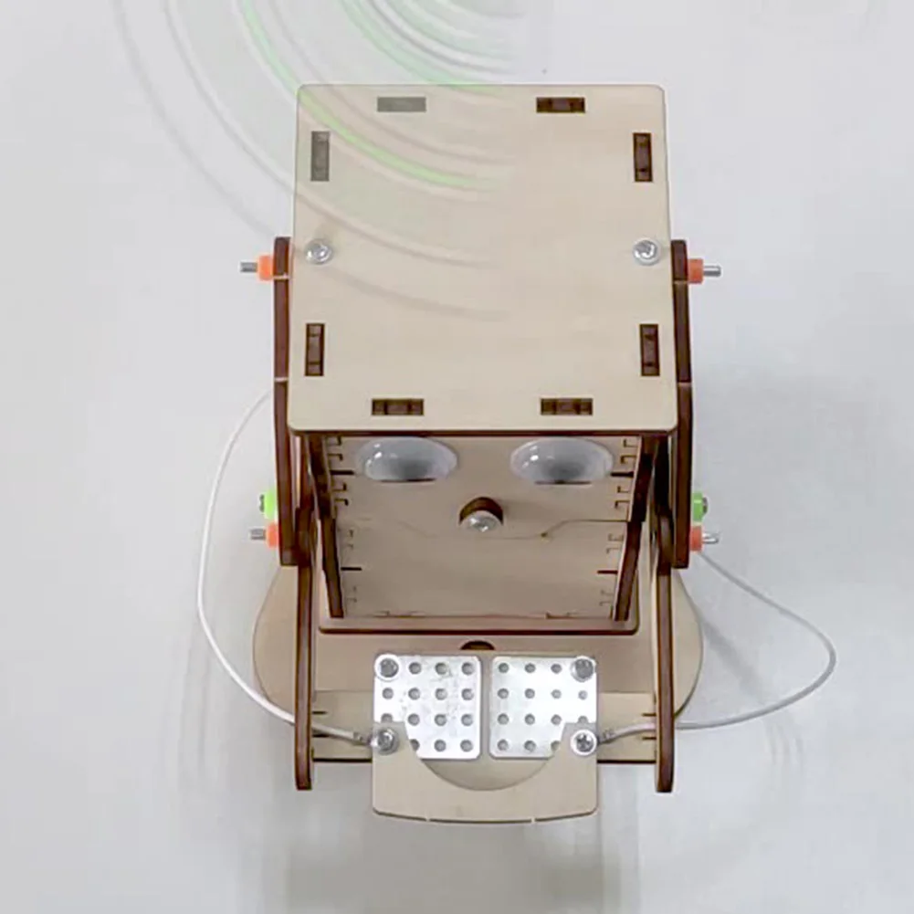 DIY หุ่นยนต์กินเหรียญไม้การสอนการเรียนรู้ Stem Project Kit สําหรับเด็กการทดลองวิทยาศาสตร์การศึกษาของเล่นไม้ประกอบชุด