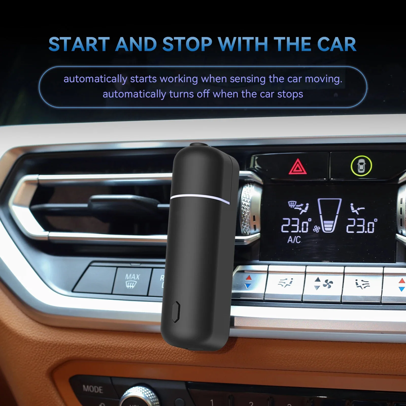 รถ Aroma Diffuser Mini USB ชาร์จกลิ่นเครื่องน้ํามันหอมระเหย Car Air Freshener Essential Oil Diffuser Vent คลิป