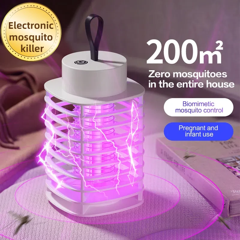 USB Rechargeable Mosquito Killer Lamp Portable Electric Fly Trap Insectkiller Lamp Outdoor Mute Anti Mosquito Lamp Insect 2025