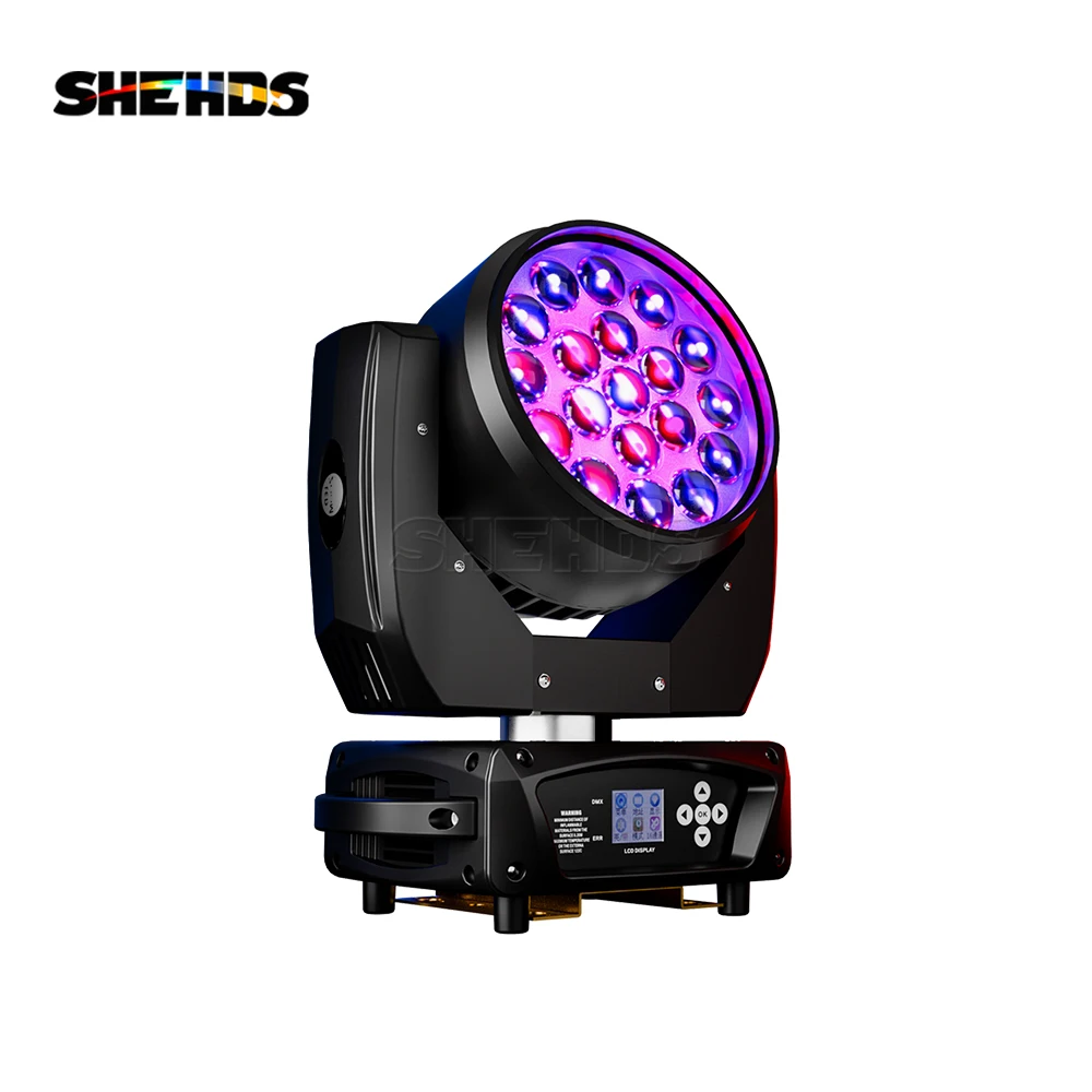 SHEHDS 19x15w LED Moving Head Beam Wash RGBW Stage Light For DJ Disco Party Wedding Party Circle Control Effect Professional