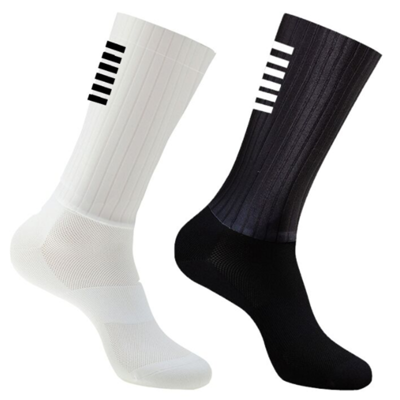 Calcetines de silicona de verano Aero Anti Whiteline Calcetines de ciclismo Slip hombres bicicleta deporte correr Calcetines Calcetines