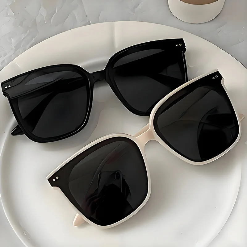 Gafas de moda estilo Retro de Hong Kong de gran tamaño para mujer, accesorios decorativos de moda para ocasiones especiales diarias