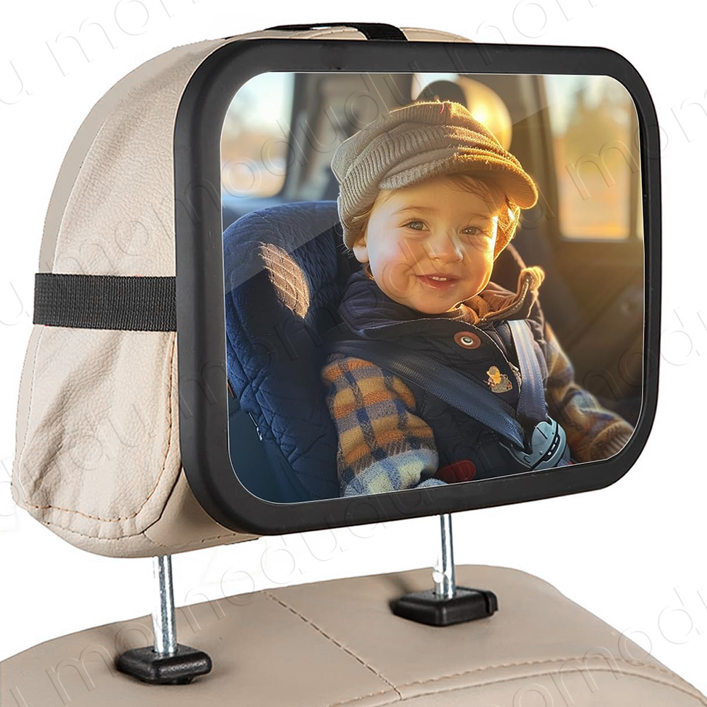 1pc espelho de carro do bebê grande angular convexo mais estável espelho do banco traseiro com acabamento fosco premium, seguro e inquebrável