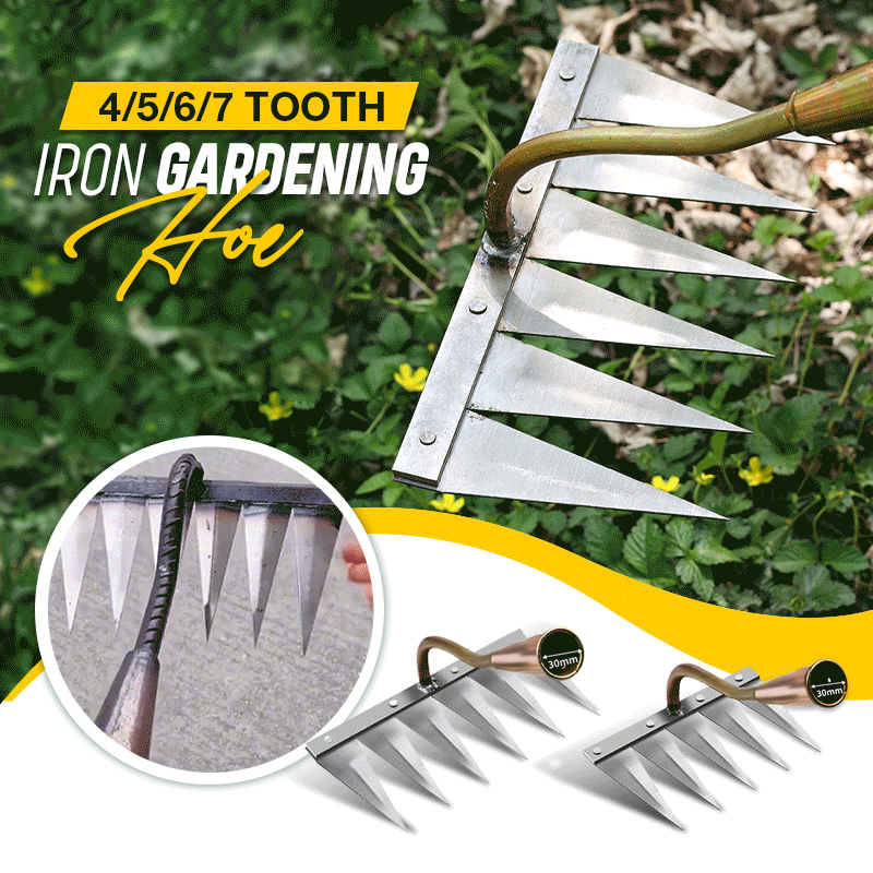 สวน Hoe Weeding Rake เหล็กฟาร์มเครื่องมือจับ Raking ระดับคลายดินคราดทำความสะอาดใบเก็บวัชพืชเครื่องมือการเกษตร
