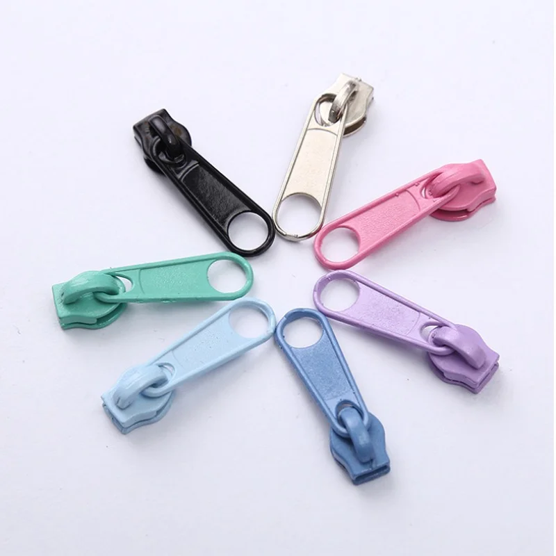 3 #   5 #   8 zíper cabeça metal resina de náilon preto e branco cor lockless casa têxtil bagagem roupas