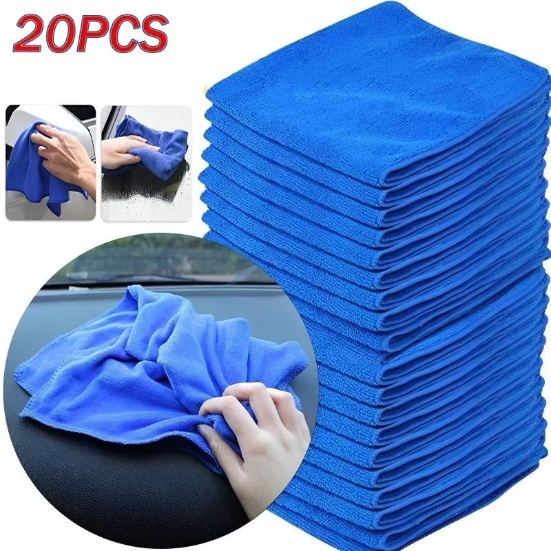 Microfiber Cleaning Towels (1-20PCS) For Car Wash, Drying & Auto Detailing, Multi-Purpose Waffle Weave Cloths for Home & Garage