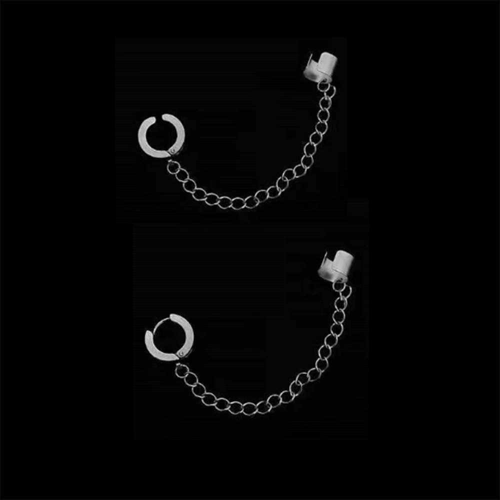 Opruiming_1 stuks modieuze punk roestvrijstalen damesketting oorclip_continue updates
