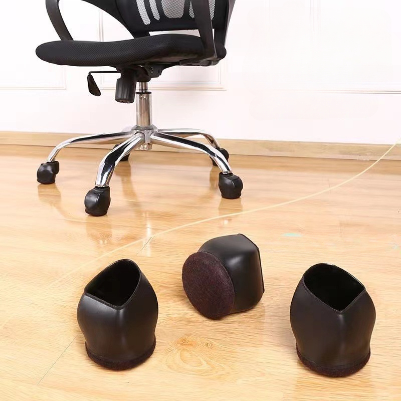 1PC Rotating Chair Holder Computer Chair Anti Slip Thickened Wear Pad Office Chair Wheel Caster Roller Leg Sleeve