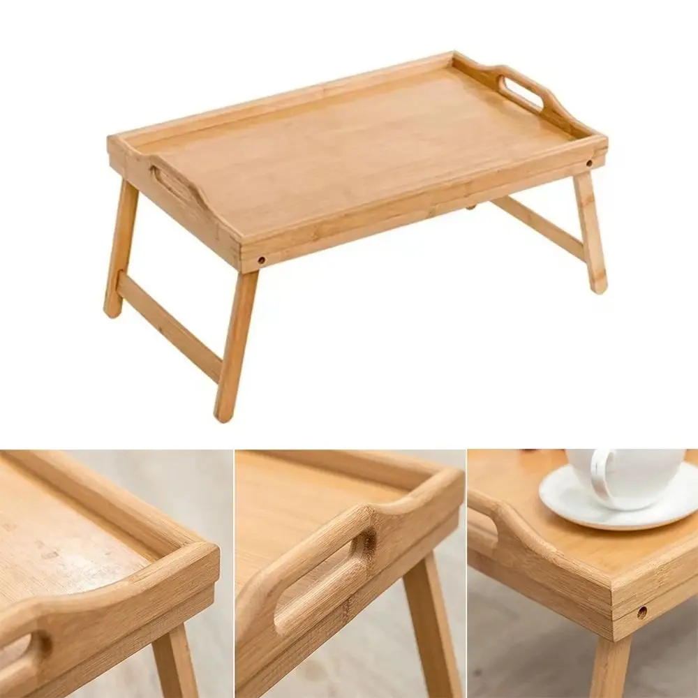 New Folding Table Bamboo Mini Dining-table Multifunction Bed Desk Living Room