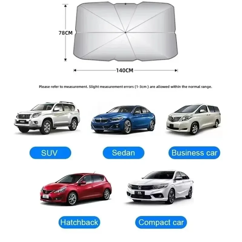 Parasol específico para coche, artefacto de sombrilla, sombrilla de protección, paraguas Interio, parasoles para parabrisas, accesorios exteriores