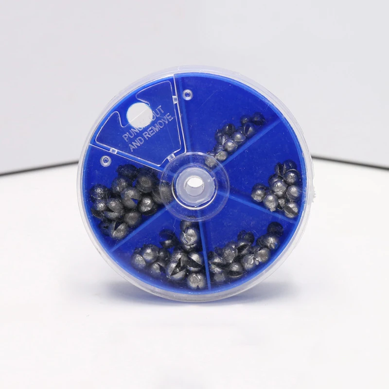 205 pz Piombo Da Pesca Set Split Shot morso Peso Piombo Attrezzatura Da Pesca Alla Carpa Piombo Aperto Piombo Ciondolo Con Scatola Blu