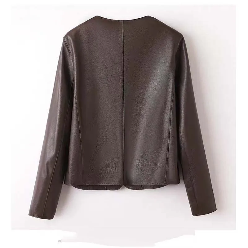 Hoge kwaliteit dames lentejas korte lengte O-hals kraag Single-breasted mode luxe met grote zakken