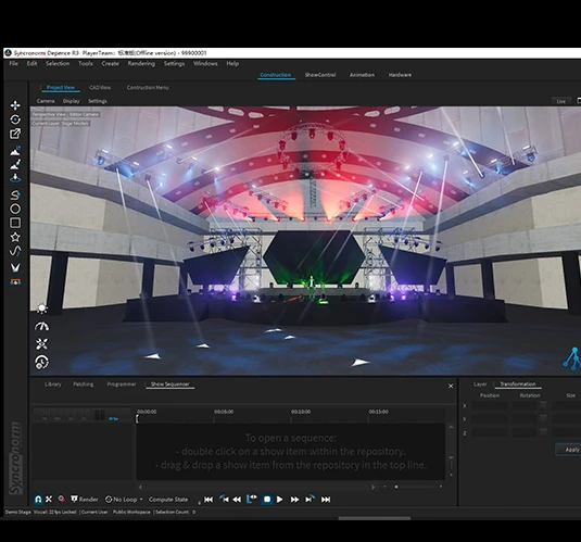 Nueva versión 3.2.7 Depence R3 Dongle y Software Módulo completo sin sincronización de luz de escenario para fuente láser Special-FX Control de animación