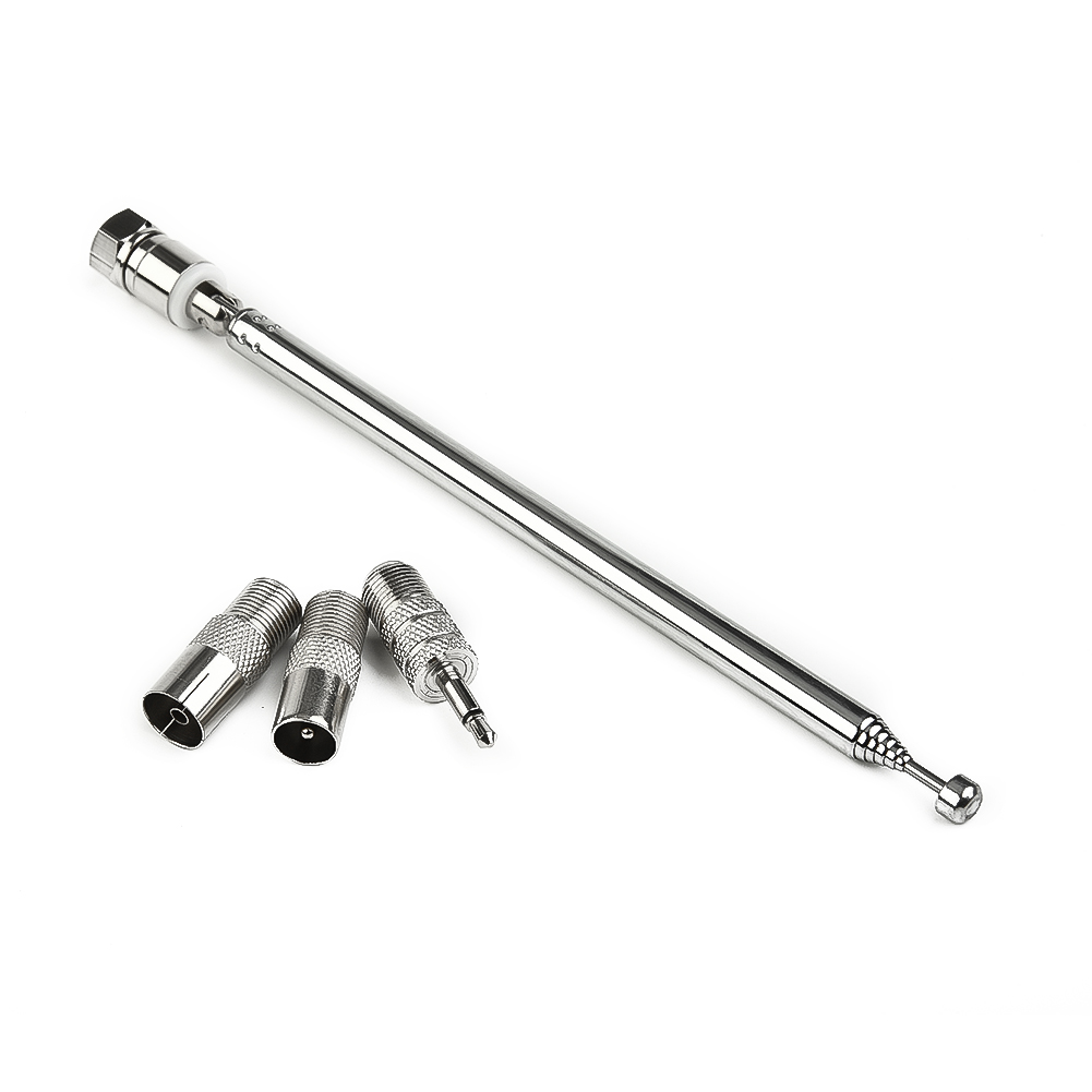 75 ミリメートル伸縮 DAB FM ラジオ空中アダプタ HiFi AV レシーバーミニシステム空中アンテナ長 F オスコネクタラジオアクセサリー