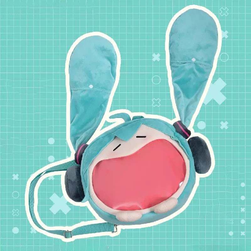 W magazynie oficjalna Anime Miku Itabag Vocaloid Cosplay Ita torba pluszowy plecak kobiety DIY torba Shool Student mężczyźni aksamitna torba na ramię