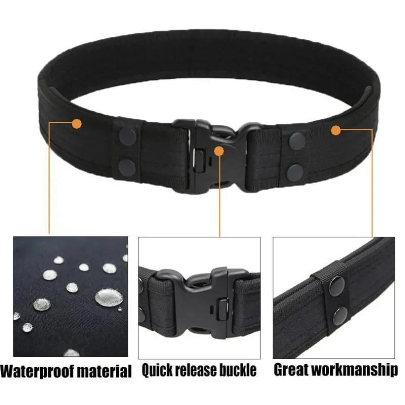 1 pz cintura da combattimento stile militare cintura tattica a sgancio rapido cintura di tela da uomo facile e confortevole alla moda allenatore in vita all'aperto