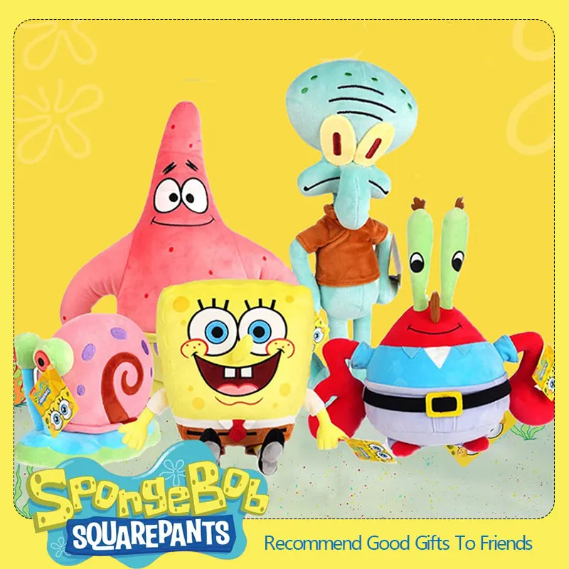 อะนิเมะ Spongebob Squarepants Patrick Star Squidward Eugene H. Krabs Gary Kawaii การ์ตูนตุ๊กตา Plush ของเล่นของขวัญวันเกิดสําหรับเด็ก