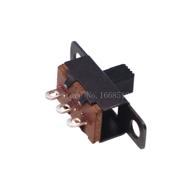 10PCS/Lot 50V 0.5 A SS12F15 Mini Size Black SPDT Slide Switch for DIY Power Electronic Projects G6 1P2T Toggle Switch Handle 6mm