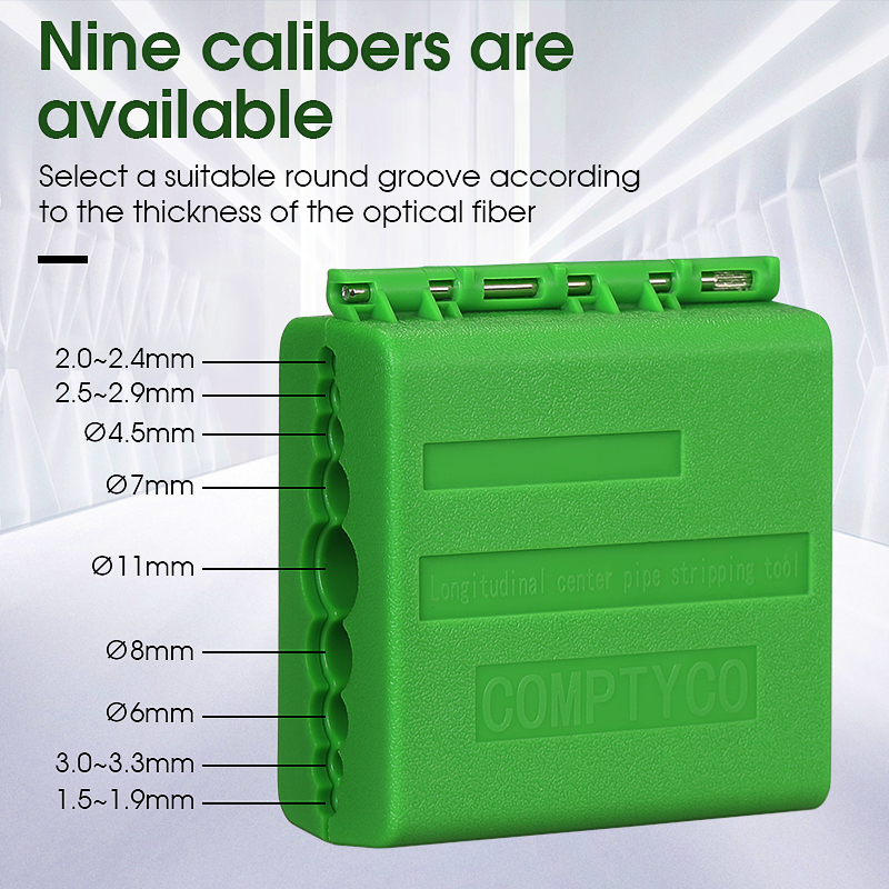 AUA-09 Fiber Optic Longitudinal Bundle Tube Stripper 1.5-11mm Slitter Single-core/Ribbon-shaped Cable Center Pipe Stripping Tool