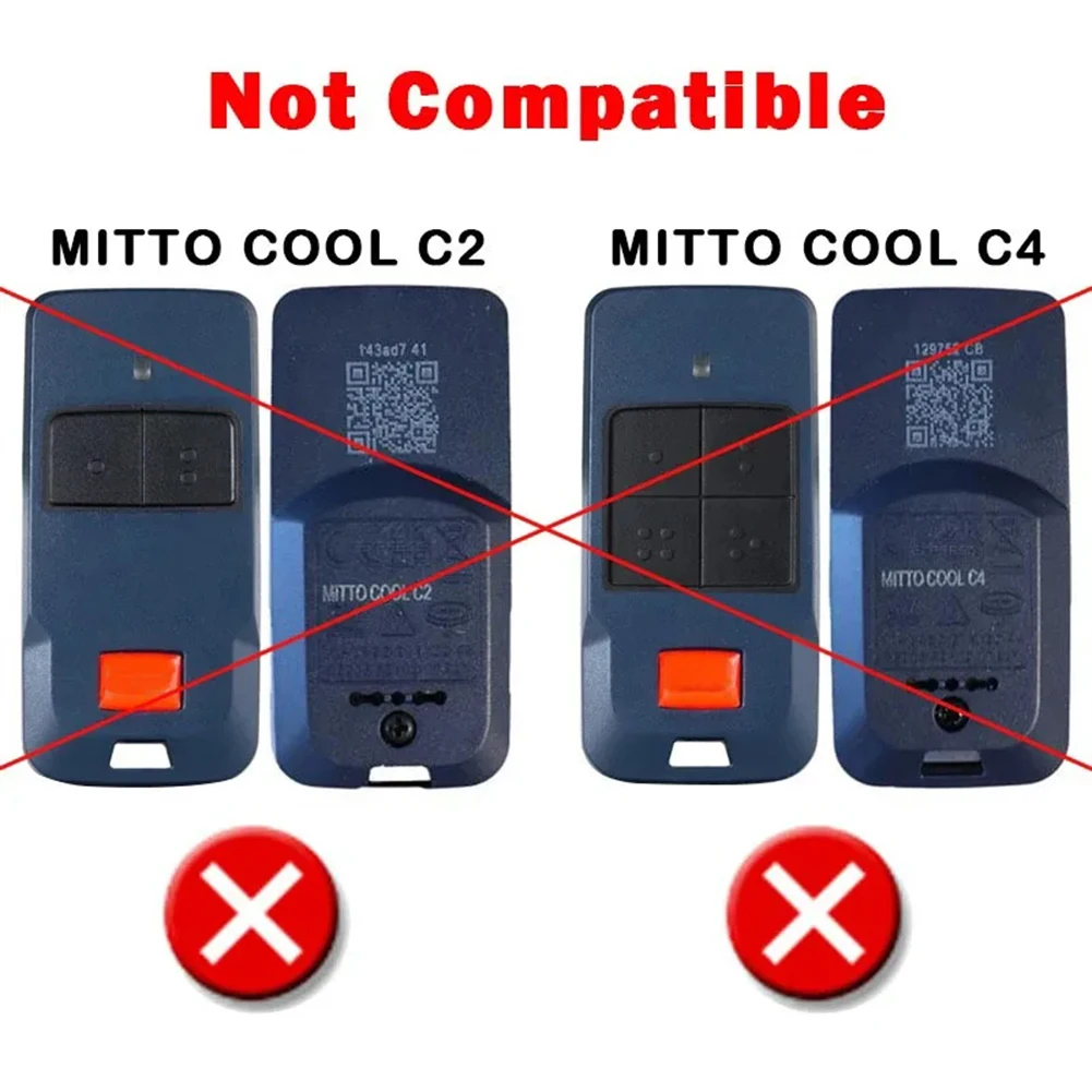 Secure Rolling Code Remote Control For BFT MITTO 2 Clonix U-Link 433.92MHz Gate Remote Control Garage Door Opener (2025 Upgrade)