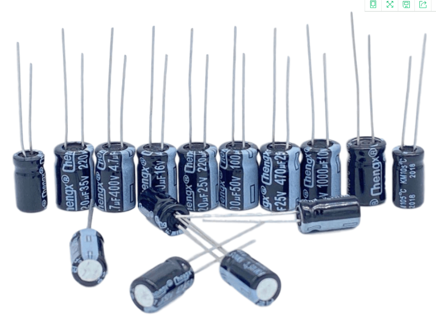 Condensador electrolítico de aluminio 1UF 2,2UF 4,7UF 10UF 1000UF 22UF 33UF 47UF 470UF 100UF 220UF 6,3V 10V 16V 25V 35V 50V 400V 450V