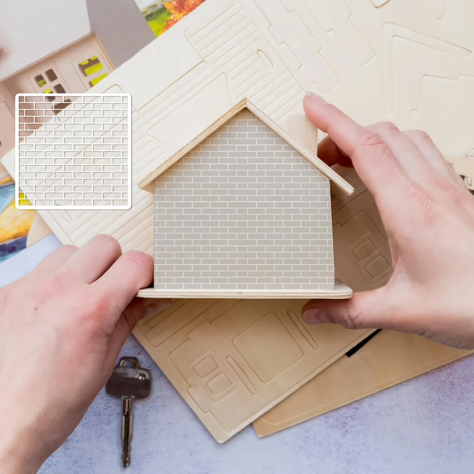 No-Skill Wonder! 12 Pack 6"x6" Washable Stencils｜Reusable Spray Paint Templates｜Floor Doodling, Home Decor & Art Projects Tool K