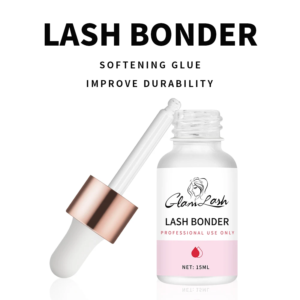 GLAMLASH 10Ml/15Ml Siêu Bonder Sửa Đại Lý Cho Nối Mi Đồi Mồi Cho Làn Mi Keo Giúp Dính Cho lông Mi