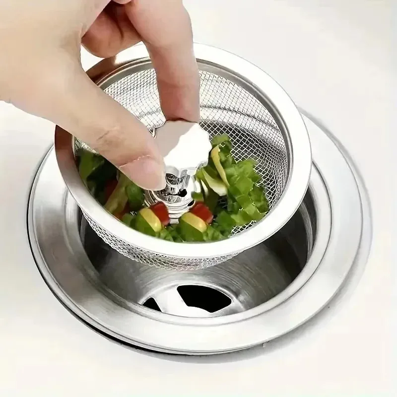 2 conjunto alça rolha pia da cozinha filtro de substituição inoxidável cesta drenagem pia da cozinha conjunto com alça rolha malha