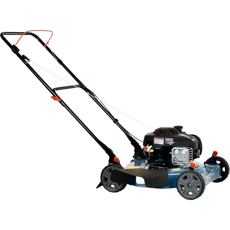 20-Inch Gas Lawn Mower with 125 cc 4-Cycle Briggs & Stratton Engine, Side Discharge, 5-Position Single Wheel Height Adjustment