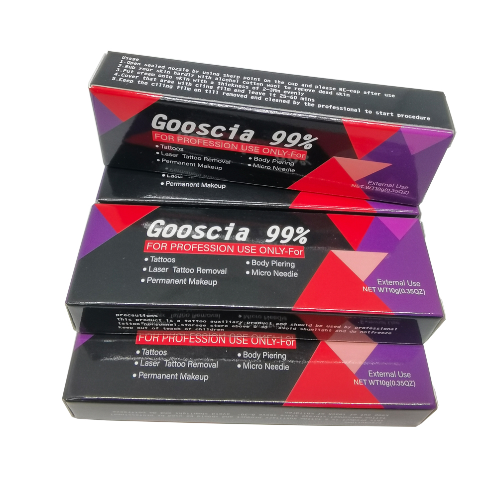 New Arrival 99% Gooscia Tattoo Cream 10g Before Permanent Makeup Microblading Eyebrow Lips Auxiliary Cream Tattoo Removal