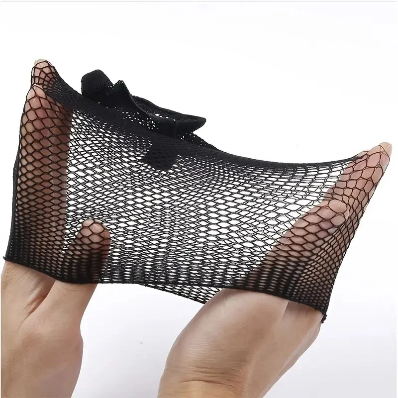 Stretchable Elastic Hair Nets, Open Ends, Mesh Net, Wig Caps para Hair Styling, Alta Qualidade, 5 Pcs por Pacote