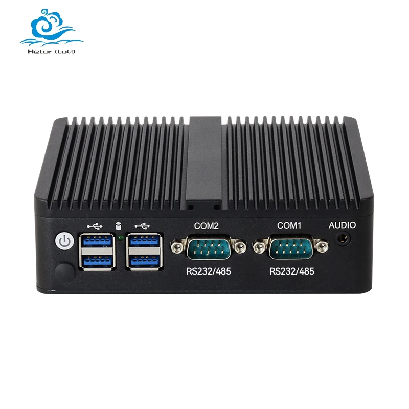 Helorpc безвентиляторный промышленный мини с Inter Celeron J6412, поддержка WIN10 Pfense с компьютером 2xGigabit LAN 6xUSB 1xHDMI 1xVGA