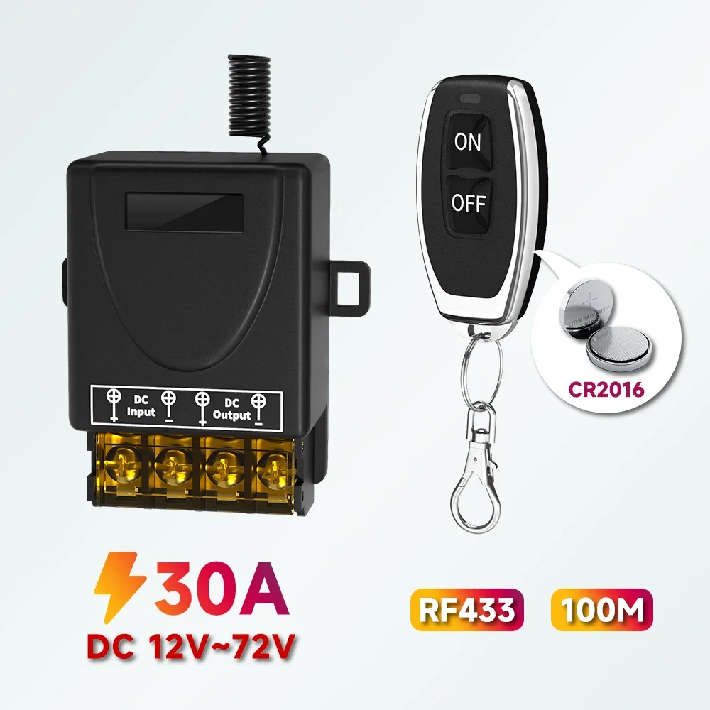 Interruptor de Control remoto inalámbrico Universal de 433Mhz DC 12V 1CH módulo receptor de relé Transmisor RF controles remotos de 433 Mhz