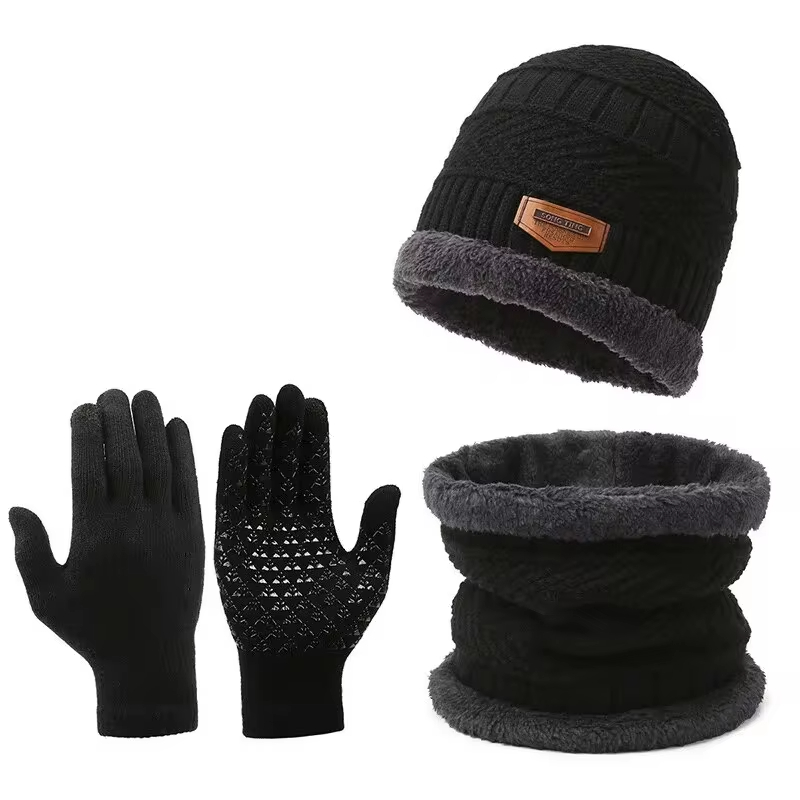 Winddichte Herrenmütze, Outdoor-Winterschal, Handschuhe, dreiteiliger Ausschnitt, eins plus isolierte Strickmütze aus Kaschmir, offizielle Website