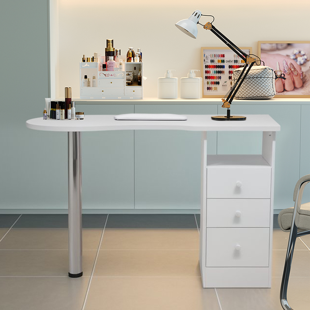 【Sheonly】3 Drawers Manicure Table for Beauty Salon and Home