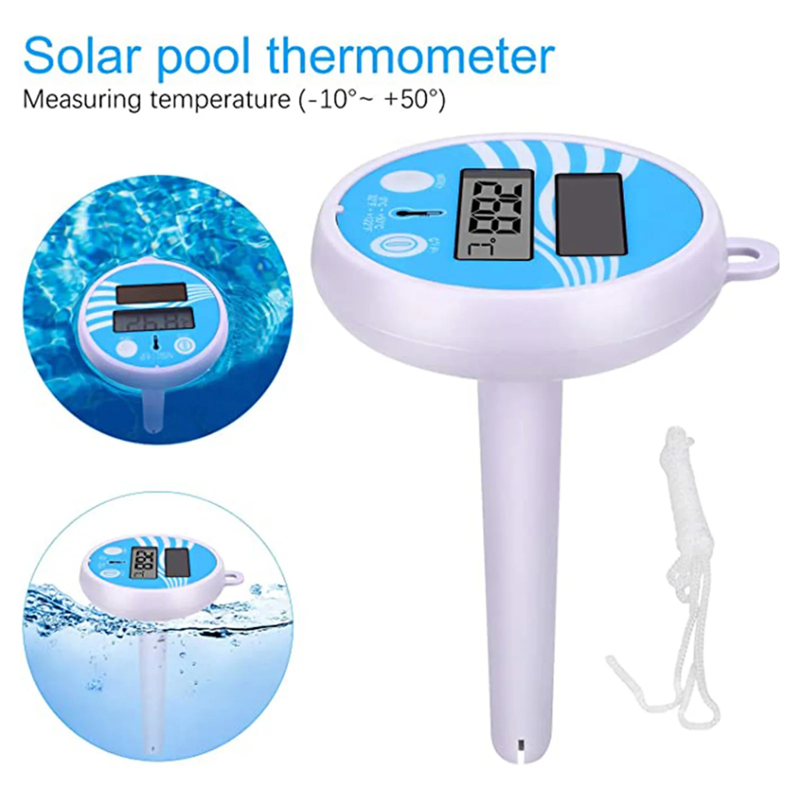 Termometro solare impermeabile per piscina Termometro per letture accurate per la maggior parte dei tipi di piscine