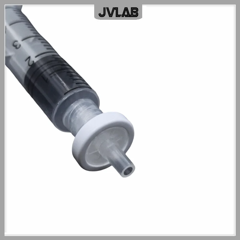 Filtro de jeringa de PTFE hidrofóbico, diámetro de bloqueo 13mm 0,22 0,45 0,8 1 1,2 3 5 10 micrones, filtro de aguja de filtración 10/PK