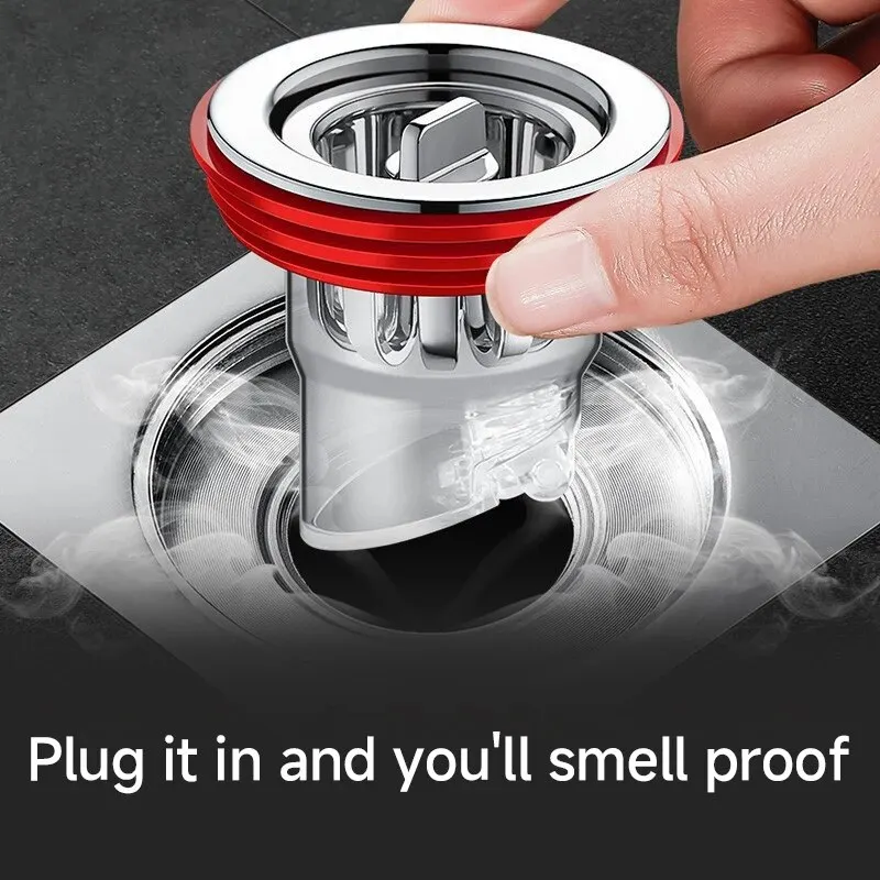 Válvula de drenagem de chão à prova de odor-núcleo de esgoto preventor de fluxo de refluxo plugue de drenagem de chão de chuveiro para cozinha banheiro esgoto