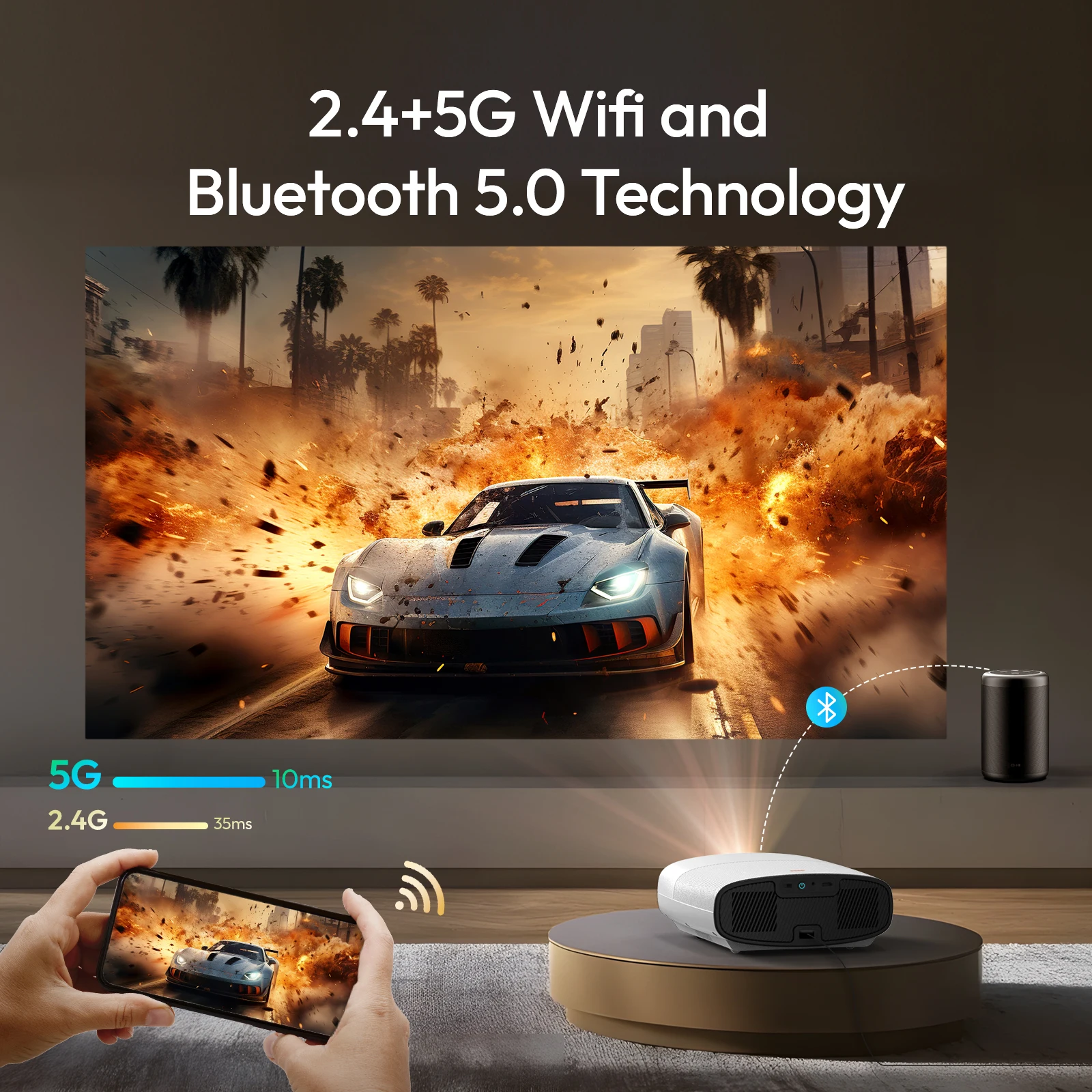 VEVSHAO A22 Full HD 1080P проектор 4K 1000ANSI Android WiFi автофокус 10 Вт * 2 проектор для домашнего кинотеатра для офисных встреч видео