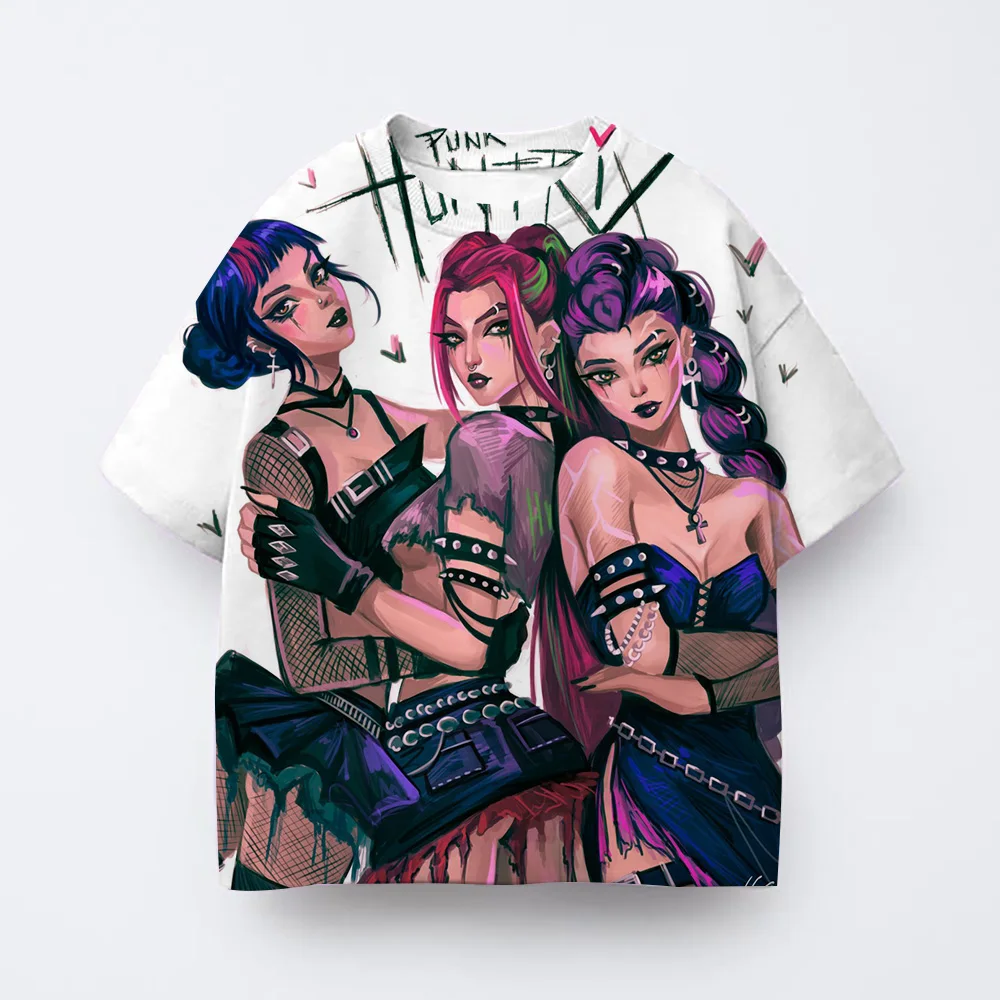 幼児女の子服 Kpop 悪魔ハンター漫画 Tシャツファンへの面白いギフト原宿クールキッズ Tシャツ綿夏トップス