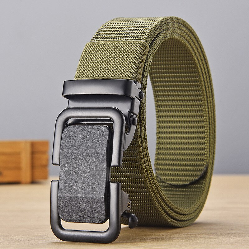 Cinture a cricchetto per uomo, cinture tattiche per uomo, cinturino per cintura con scanalatura in Nylon con fibbia regolabile per cinture da uomo Casual